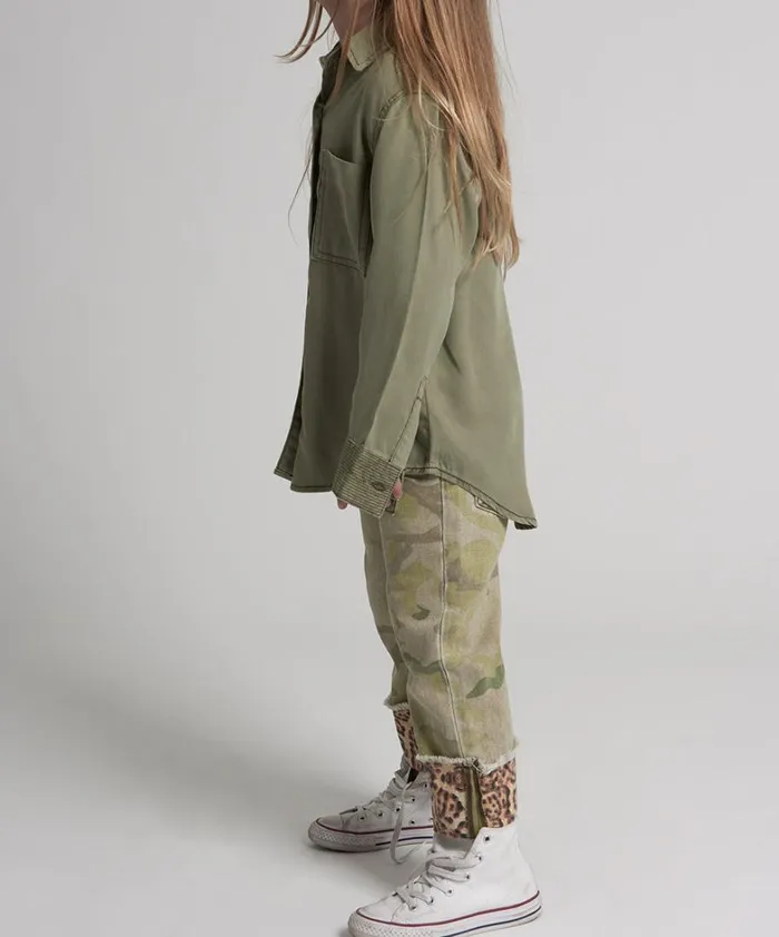 One Teaspoon Denim Tops KIDS KHAKI SOHO SHIRT 8211 WomenKids One Teaspoon Denim Tops KIDS KHAKI SOHO SHIRT 8211 WomenKids