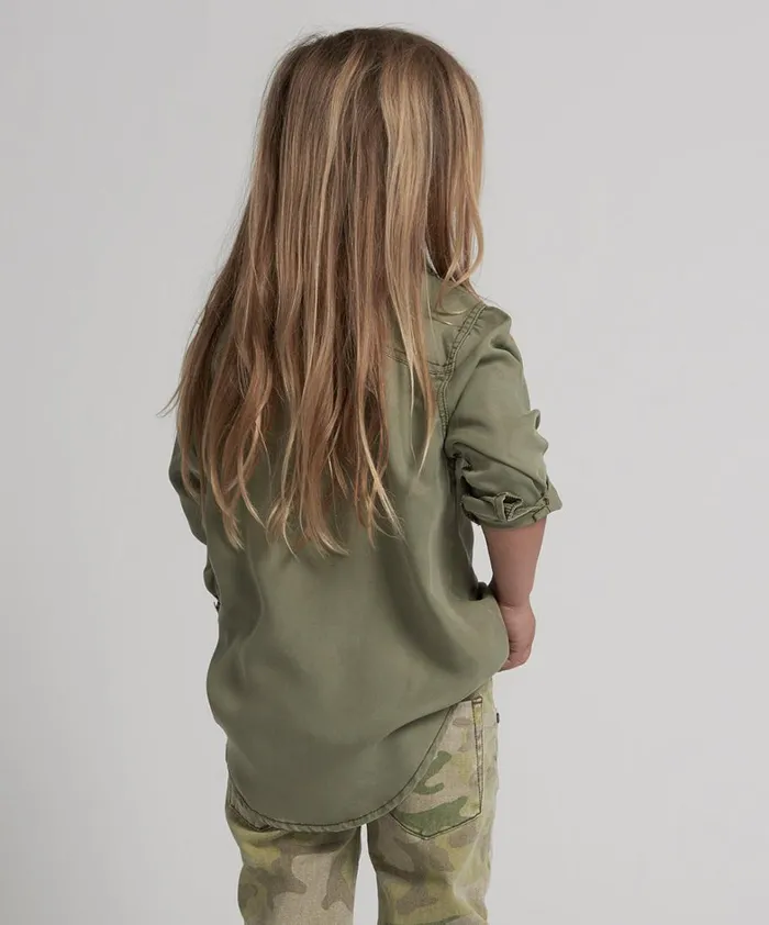 One Teaspoon Denim Tops KIDS KHAKI SOHO SHIRT 8211 WomenKids One Teaspoon Denim Tops KIDS KHAKI SOHO SHIRT 8211 WomenKids