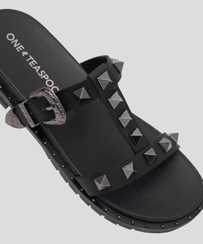 One Teaspoon Footwear ELISE STUDDED SLIDE 8211 Women One Teaspoon Footwear ELISE STUDDED SLIDE 8211 Women