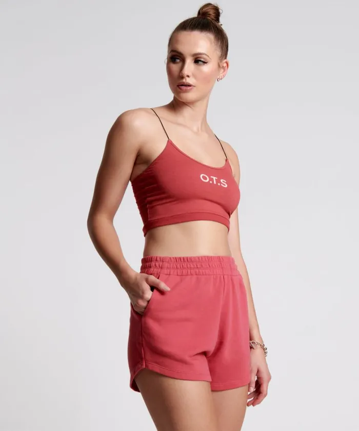 One Teaspoon Intimates OTS PINK BOXER CROP BRALETTE 8211 Women