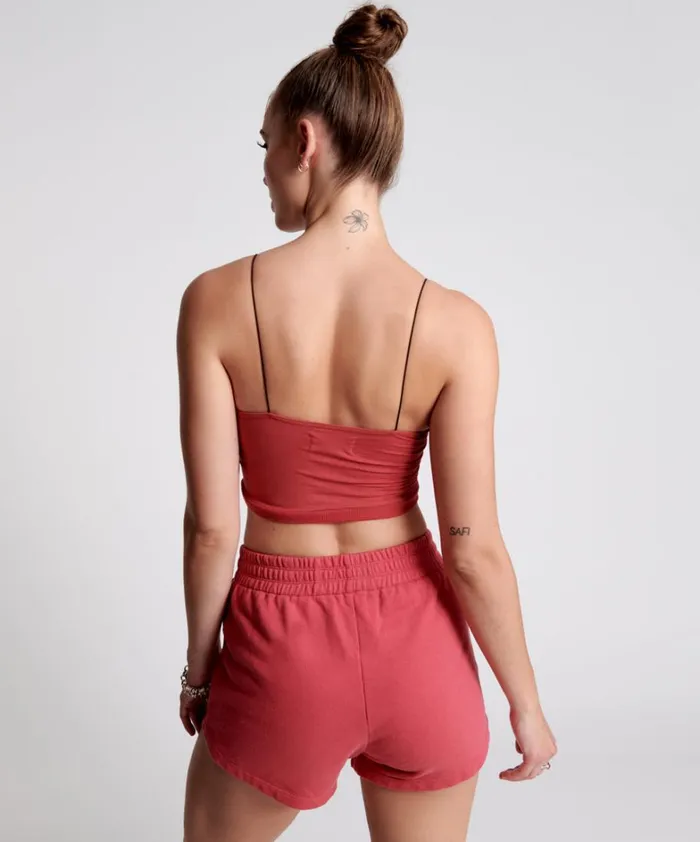 One Teaspoon Intimates OTS PINK BOXER CROP BRALETTE 8211 Women