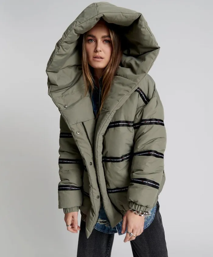 One Teaspoon Jackets OT KHAKI PUFFA JACKET 8211 Women One Teaspoon Jackets OT KHAKI PUFFA JACKET 8211 Women