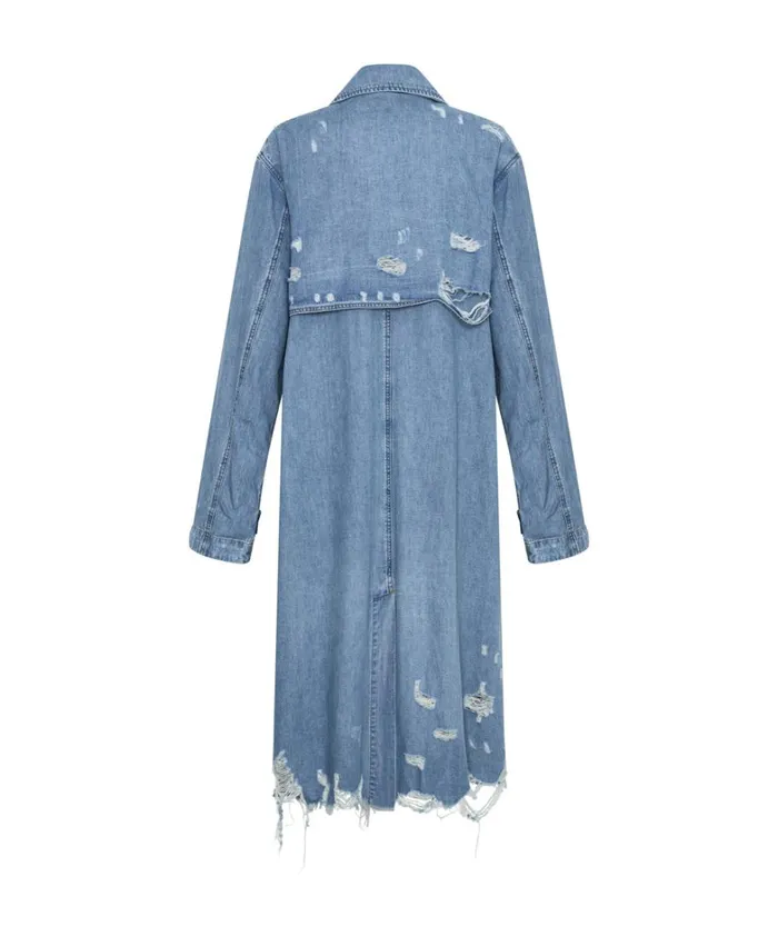 One Teaspoon Jackets PACIFICA DENIM TRENCH COAT 8211 Women One Teaspoon Jackets PACIFICA DENIM TRENCH COAT 8211 Women