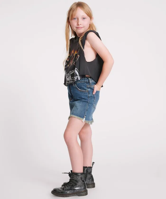 One Teaspoon Kids KIDS DIRTY INDIGO 2020 MINI HIGH WAIST DENIM SKIRT 8211 Kids