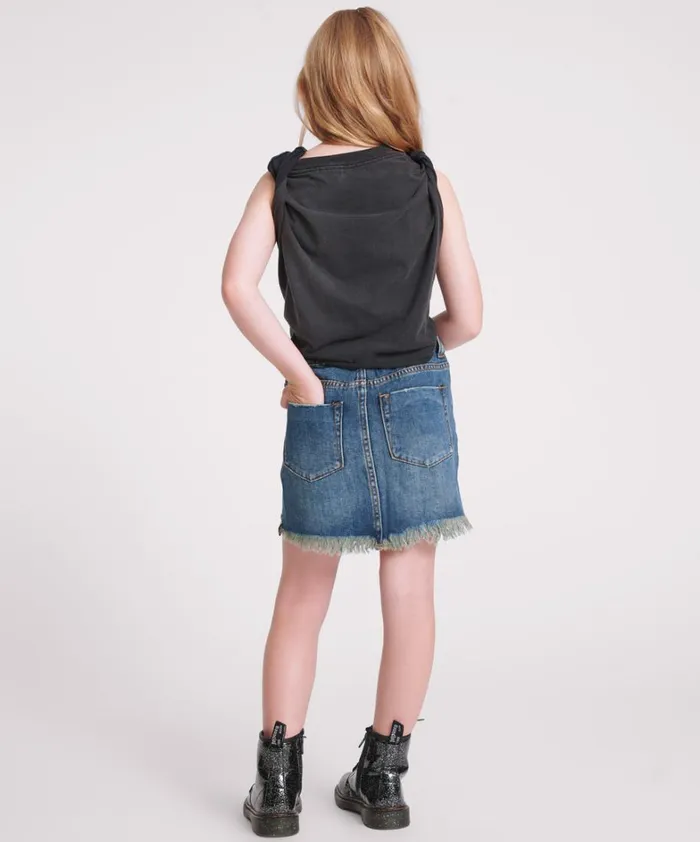 One Teaspoon Kids KIDS DIRTY INDIGO 2020 MINI HIGH WAIST DENIM SKIRT 8211 Kids