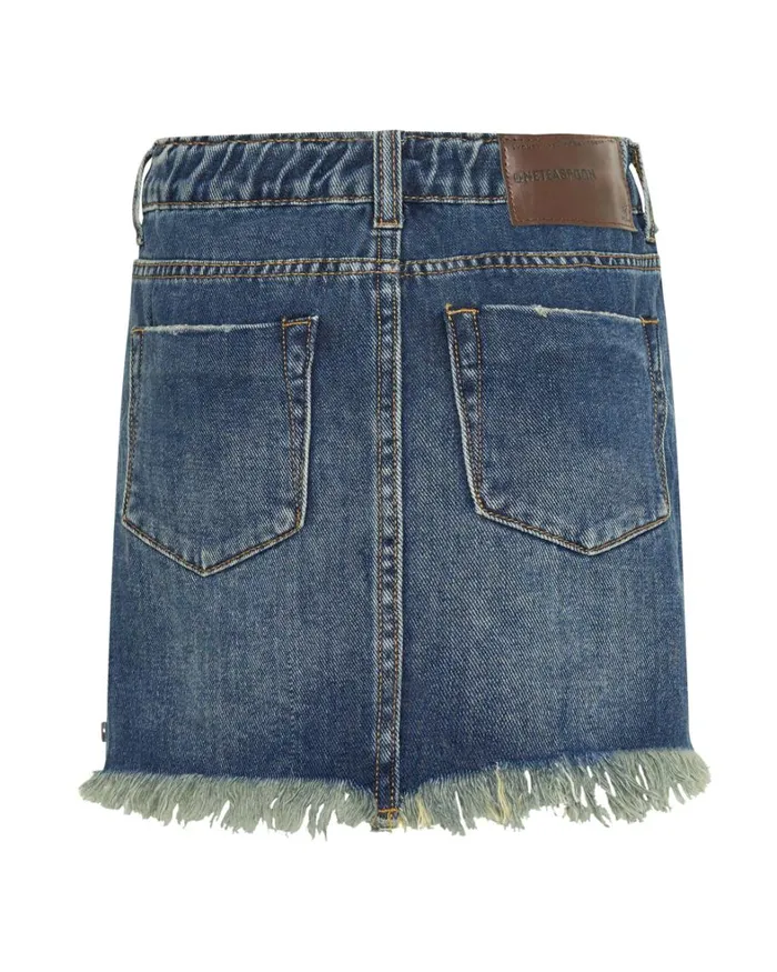 One Teaspoon Kids KIDS DIRTY INDIGO 2020 MINI HIGH WAIST DENIM SKIRT 8211 Kids