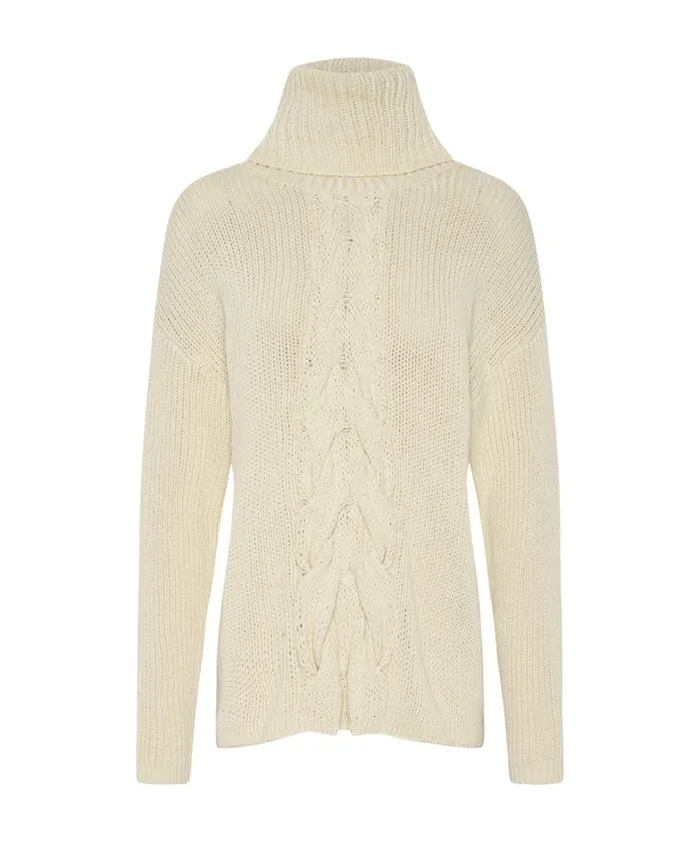 One Teaspoon Knitwear POISON CABLE KNIT SWEATER CREAM 8211 Women