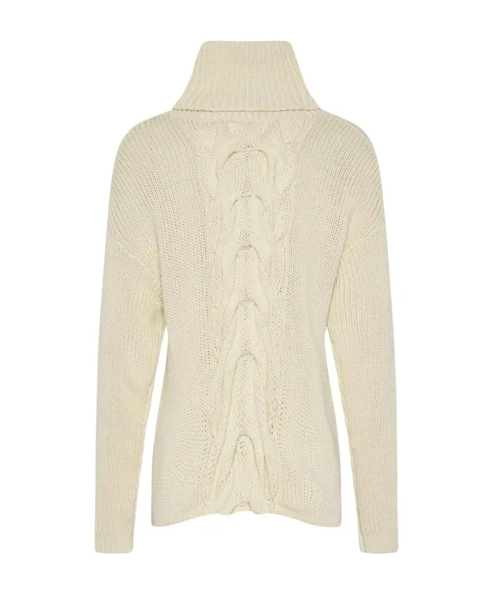 One Teaspoon Knitwear POISON CABLE KNIT SWEATER CREAM 8211 Women