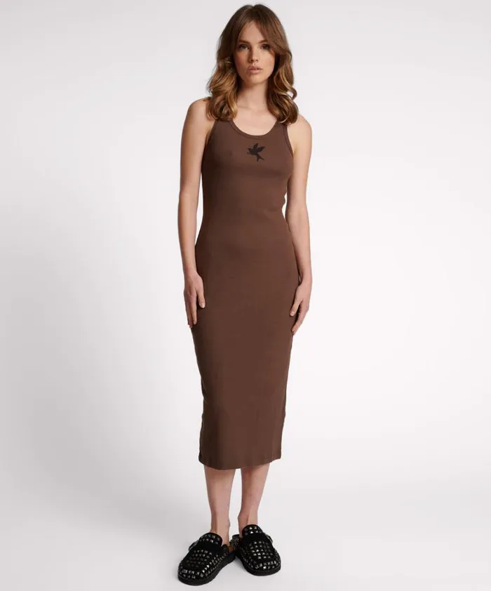 One Teaspoon Midi and Maxi Dresses ONE TEASPOON RIB SINGLET MIDI DRESS 8211 Women