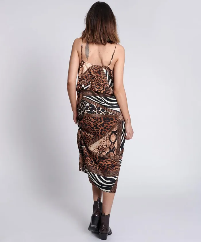 One Teaspoon Midi and Maxi Dresses RENDEZVOUS PRINT SLIP DRESS 8211 Women One Teaspoon Midi and Maxi Dresses RENDEZVOUS PRINT SLIP DRESS 8211 Women