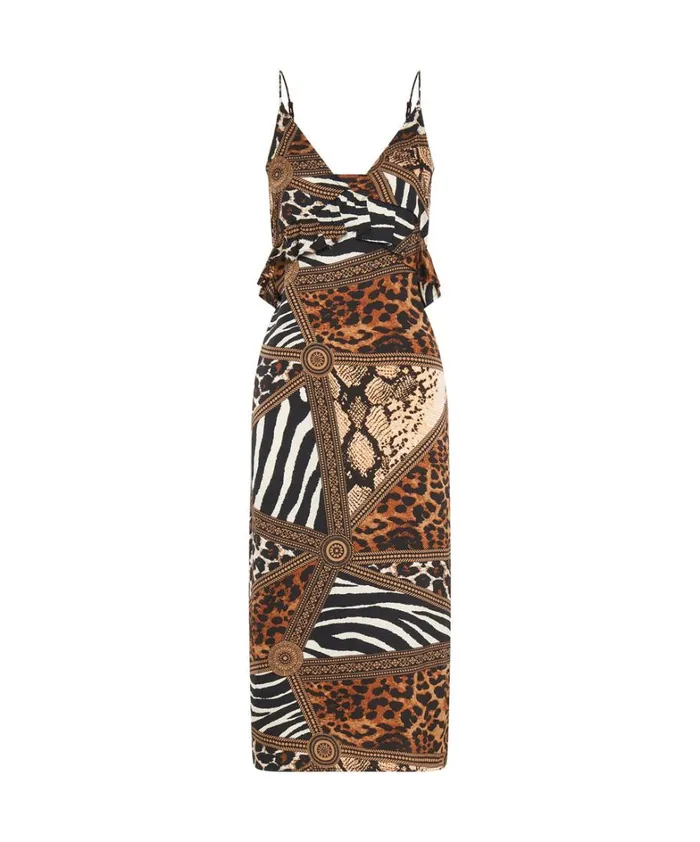 One Teaspoon Midi and Maxi Dresses RENDEZVOUS PRINT SLIP DRESS 8211 Women One Teaspoon Midi and Maxi Dresses RENDEZVOUS PRINT SLIP DRESS 8211 Women