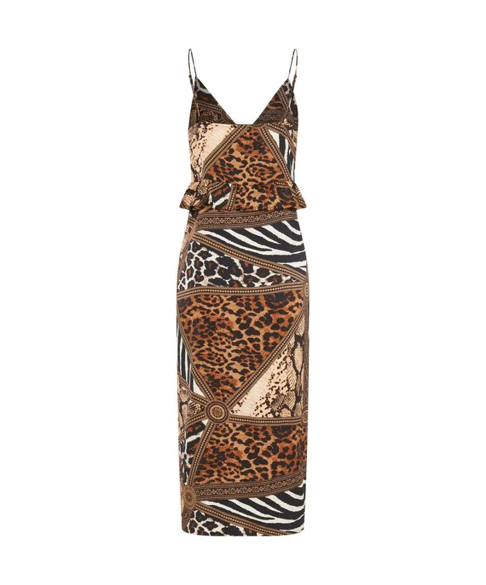 One Teaspoon Midi and Maxi Dresses RENDEZVOUS PRINT SLIP DRESS 8211 Women One Teaspoon Midi and Maxi Dresses RENDEZVOUS PRINT SLIP DRESS 8211 Women