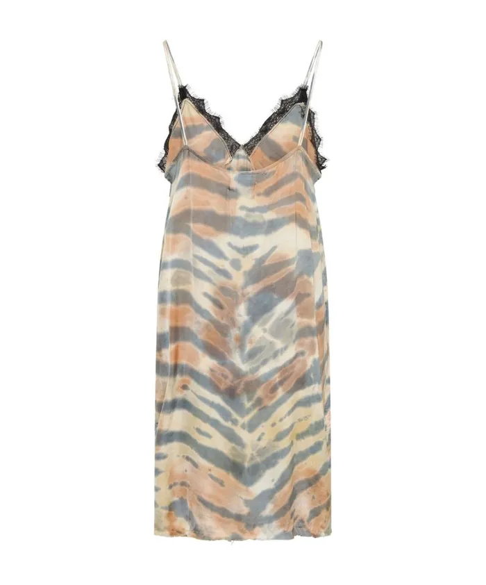 One Teaspoon Mini Dresses HAND PAINTED DATE NIGHT SATIN SLIP DRESS 8211 Women