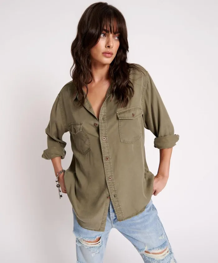 One Teaspoon Shirts CUT OFF ORIGINAL LIBERTY SHIRT 8211 Women
