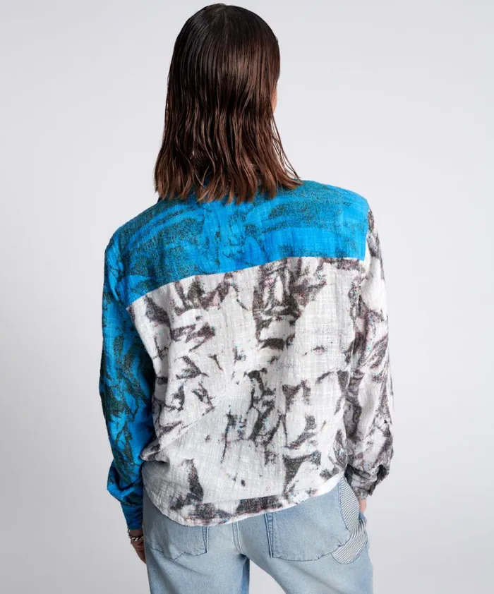 One Teaspoon Shirts HAND PRINTED CHROMATIC SHIRT 8211 Women