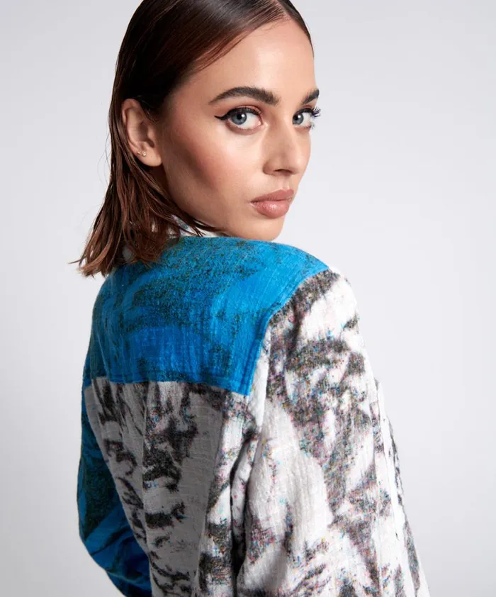 One Teaspoon Shirts HAND PRINTED CHROMATIC SHIRT 8211 Women