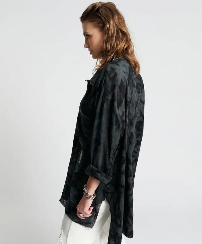 One Teaspoon Shirts RESONANCE MUSLIN LONGLINE SHIRT 8211 Women One Teaspoon Shirts RESONANCE MUSLIN LONGLINE SHIRT 8211 Women