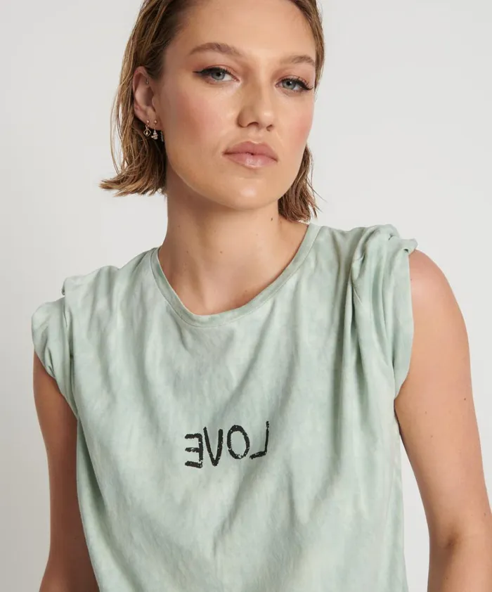 One Teaspoon Tees and Tanks LOVE STAINED CREW TEE 8211 Women One Teaspoon Tees and Tanks LOVE STAINED CREW TEE 8211 Women