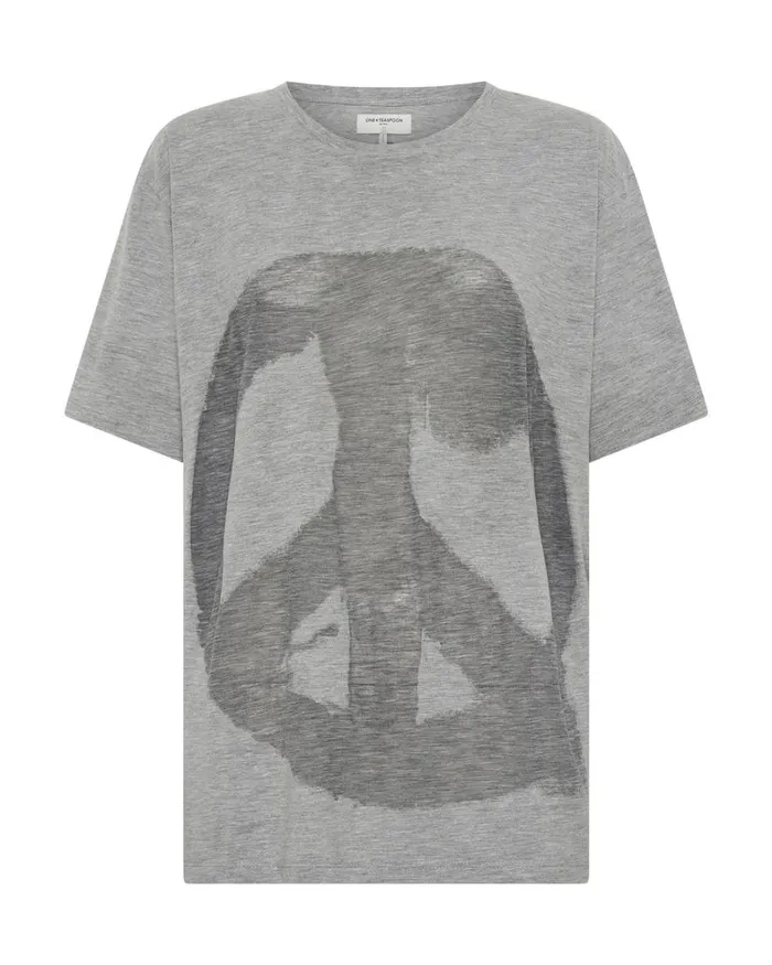 One Teaspoon Tees and Tanks PEACE BURNOUT BASKETBALL TEE 8211 Women One Teaspoon Tees and Tanks PEACE BURNOUT BASKETBALL TEE 8211 Women