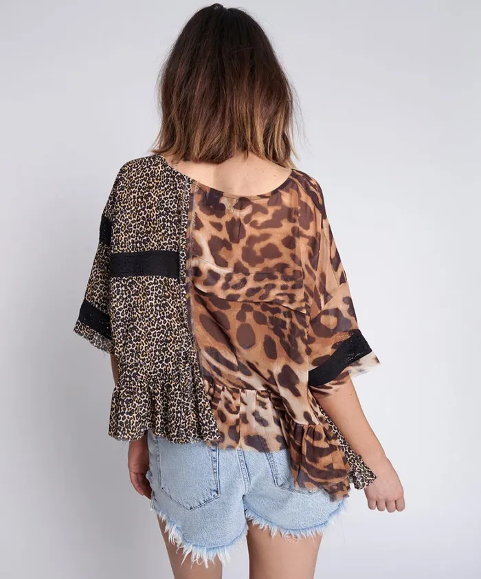 One Teaspoon Tops ANIMAL NIGHT DANCE TOP 8211 Women One Teaspoon Tops ANIMAL NIGHT DANCE TOP 8211 Women