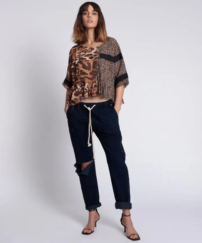 One Teaspoon Tops ANIMAL NIGHT DANCE TOP 8211 Women One Teaspoon Tops ANIMAL NIGHT DANCE TOP 8211 Women