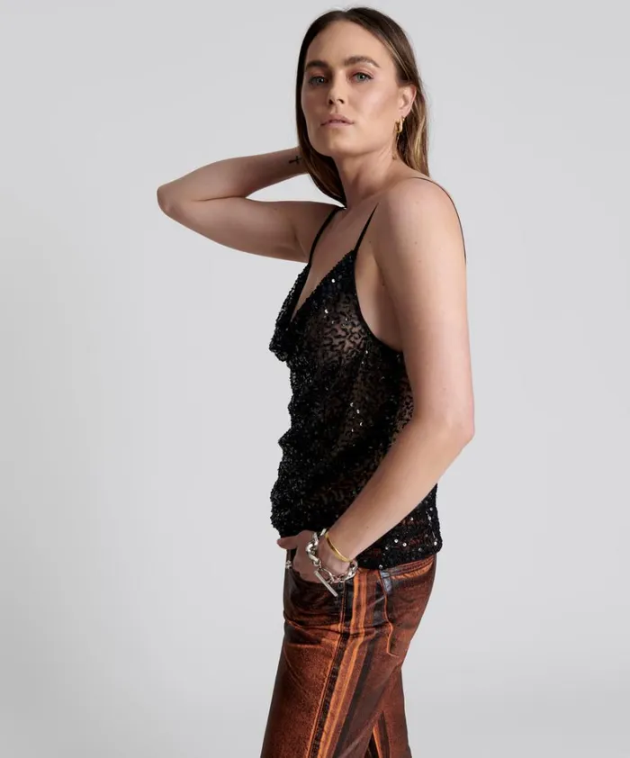 One Teaspoon Tops STELLAR HAND BEADED CAMI 8211 Women One Teaspoon Tops STELLAR HAND BEADED CAMI 8211 Women