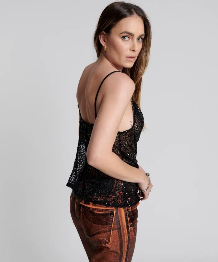 One Teaspoon Tops STELLAR HAND BEADED CAMI 8211 Women One Teaspoon Tops STELLAR HAND BEADED CAMI 8211 Women