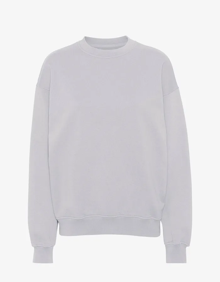 Organic Oversized Crew 8211 Limestone Grey Crewneck Sweatshirts Colorfulstandard Women