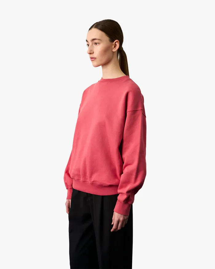 Organic Oversized Crew 8211 Limestone Grey Crewneck Sweatshirts Colorfulstandard Women