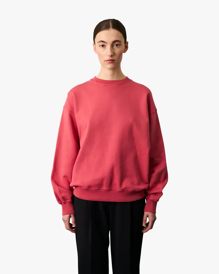 Organic Oversized Crew 8211 Limestone Grey Crewneck Sweatshirts Colorfulstandard Women