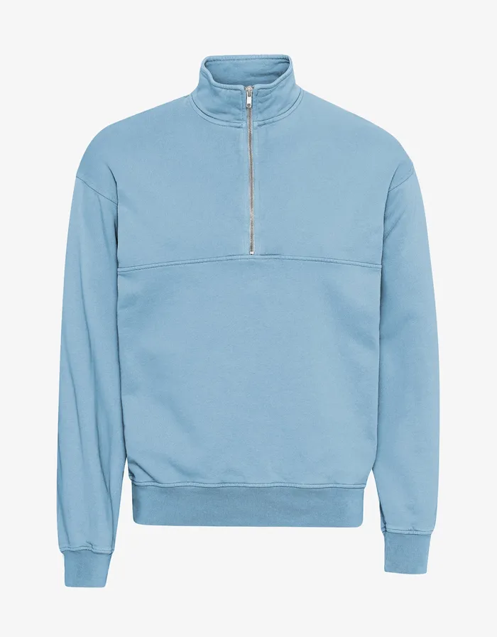 Organic Quarter Zip 8211 Seaside Blue Quarter Zips Colorfulstandard Women