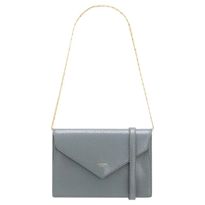 Oroton Clutches Women Mia Texture Clutch Grey Flannel