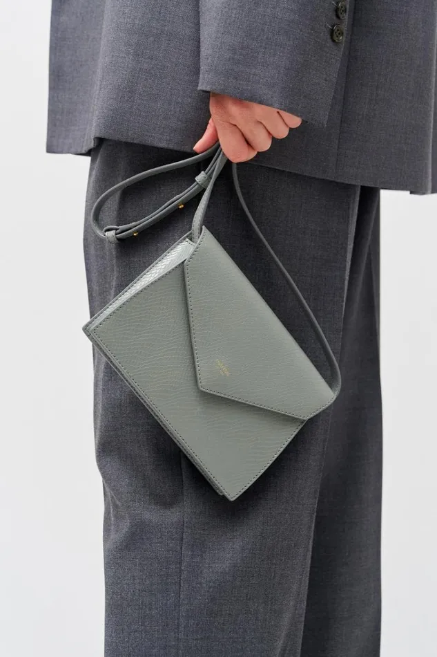 Oroton Clutches Women Mia Texture Clutch Grey Flannel