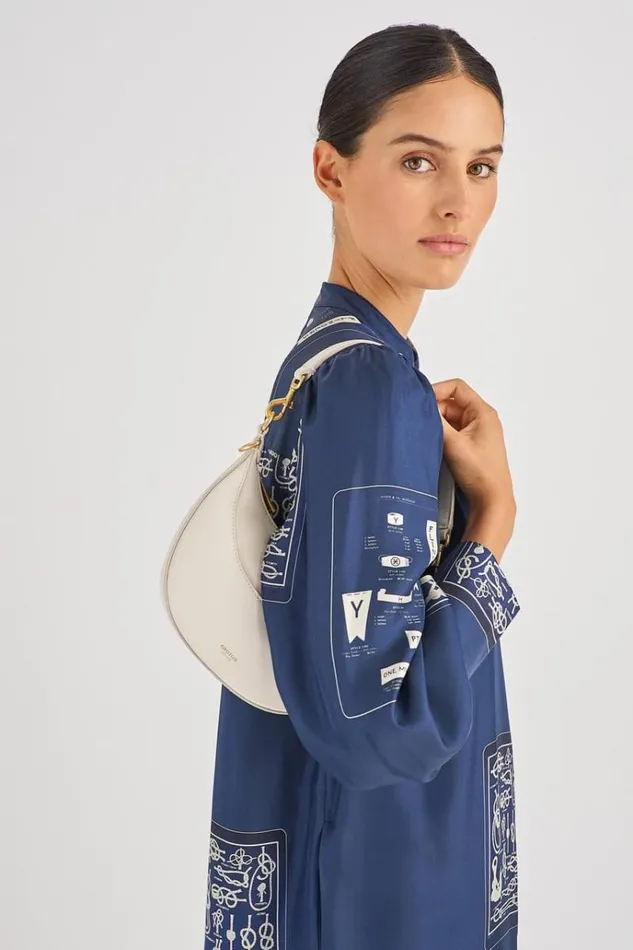 Oroton Crossbody Women Florence Small Shoulder Bag Clotted Cream