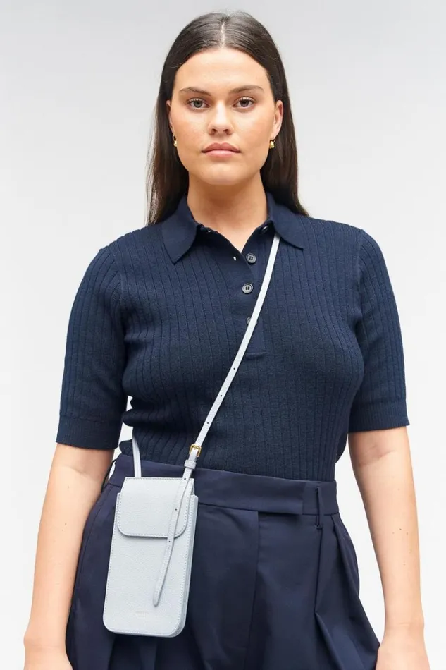 Oroton Crossbody Women Margot Phone Crossbody Dusk Blue