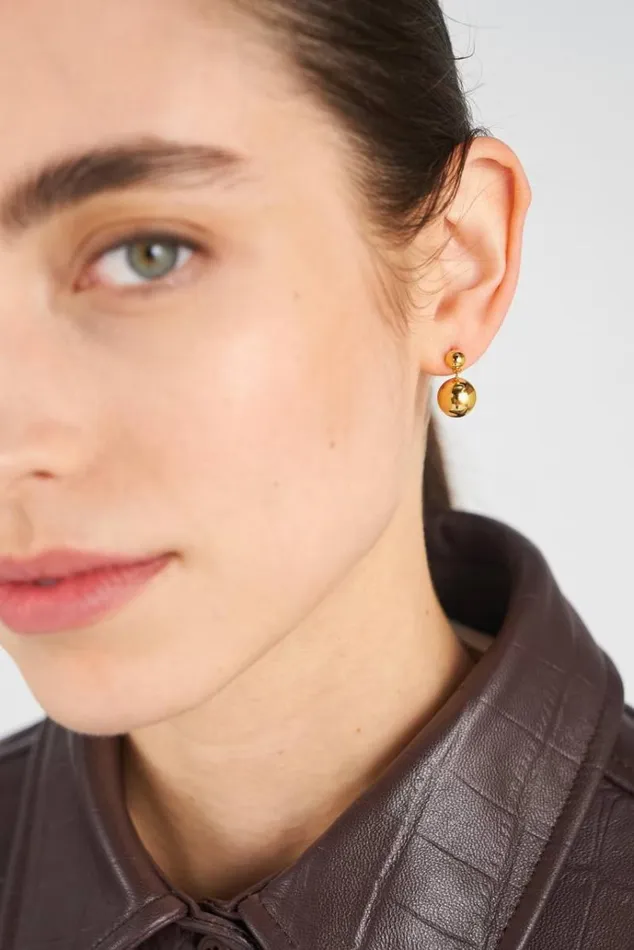 Oroton Earrings Jewellery Bonnie Bead Drop Earrings Gold