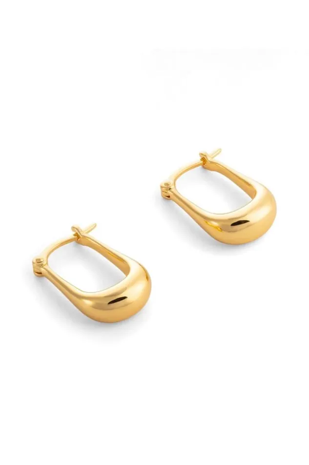 Oroton Earrings Jewellery Kora Mini Hoops 18k Gold