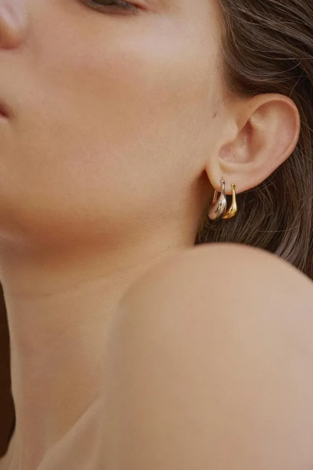 Oroton Earrings Jewellery Kora Mini Hoops 18k Gold