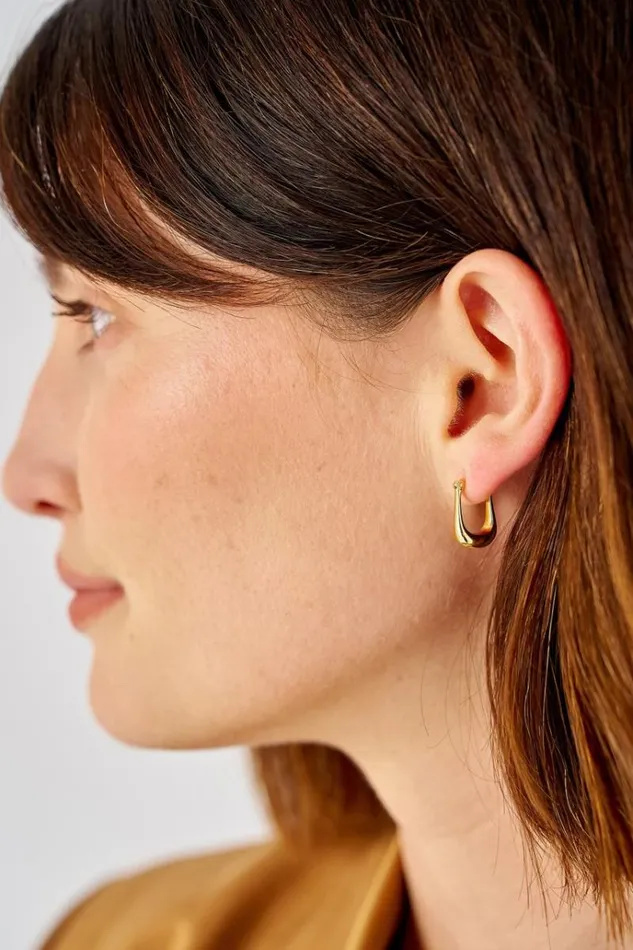 Oroton Earrings Jewellery Kora Mini Hoops 18k Gold