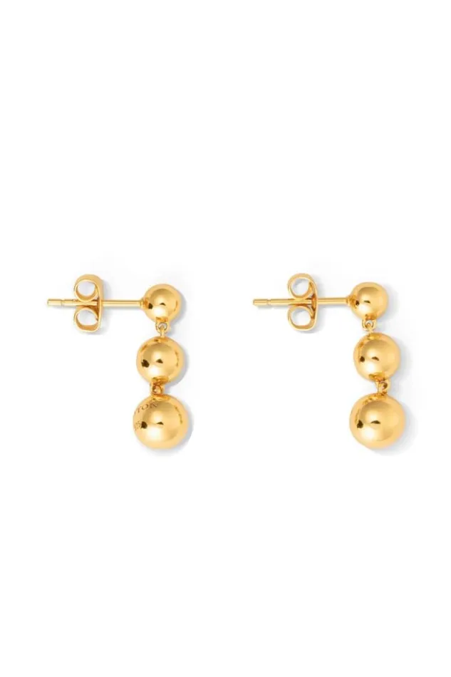 Oroton Earrings Jewellery Sphere Drop Earrings 18k Gold