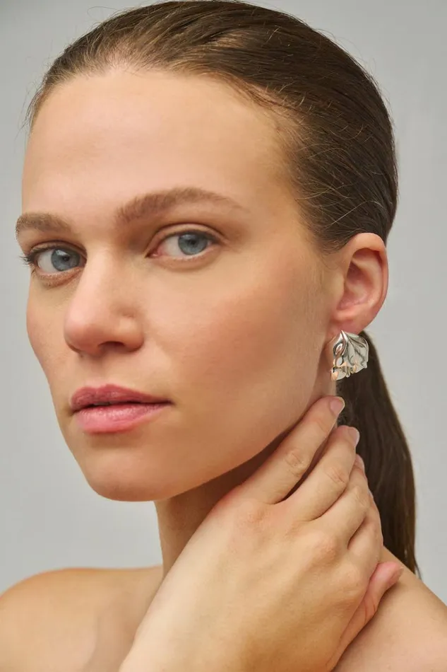 Oroton Earrings Jewellery Tulip Earrings Silver