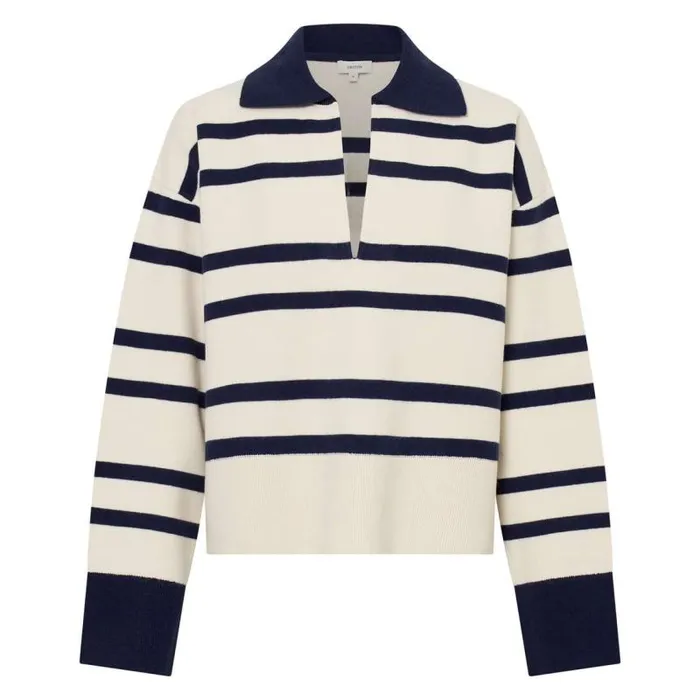 Oroton Knitwear Women Stripe Polo North Seacream