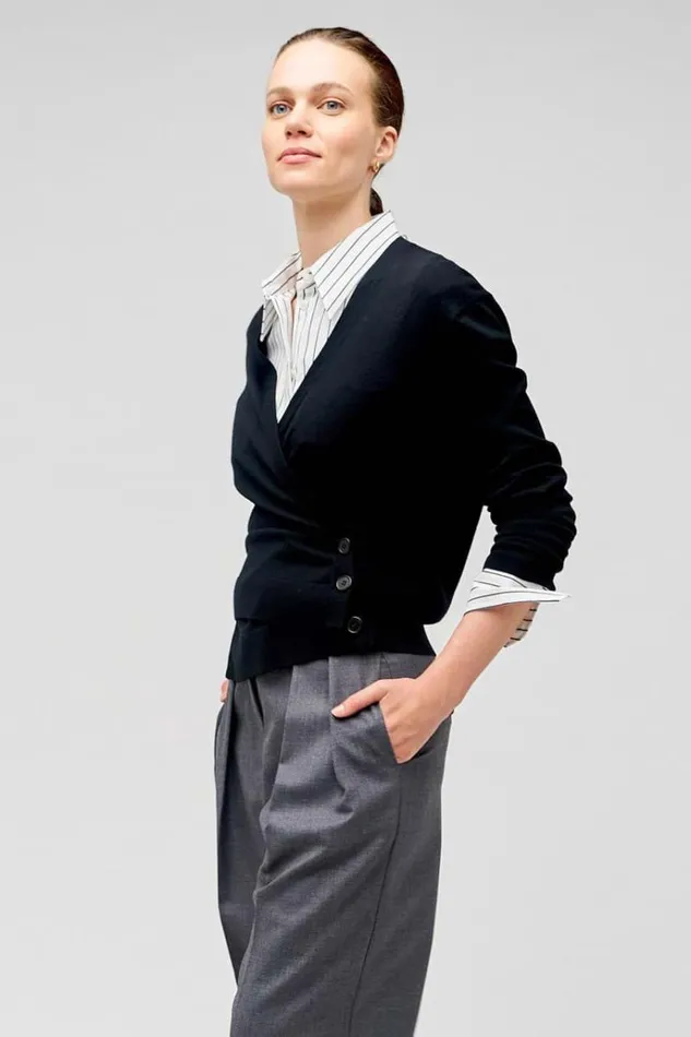 Oroton Knitwear Women Wrap Cardigan Black