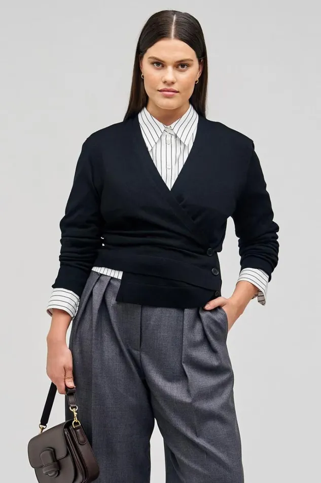 Oroton Knitwear Women Wrap Cardigan Black