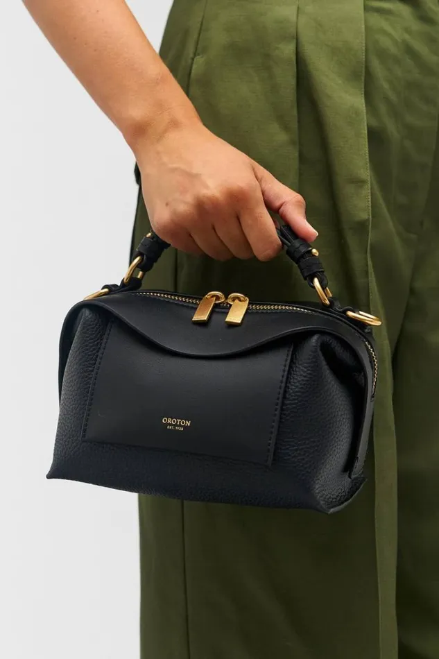 Oroton Mini Bags Women Mica Mini Bowler Black
