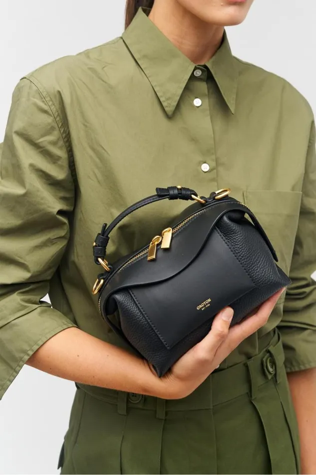 Oroton Mini Bags Women Mica Mini Bowler Black