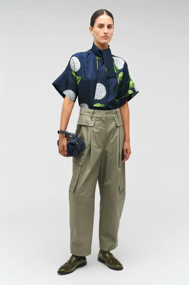 Oroton Pants Women Cargo Pant Sage