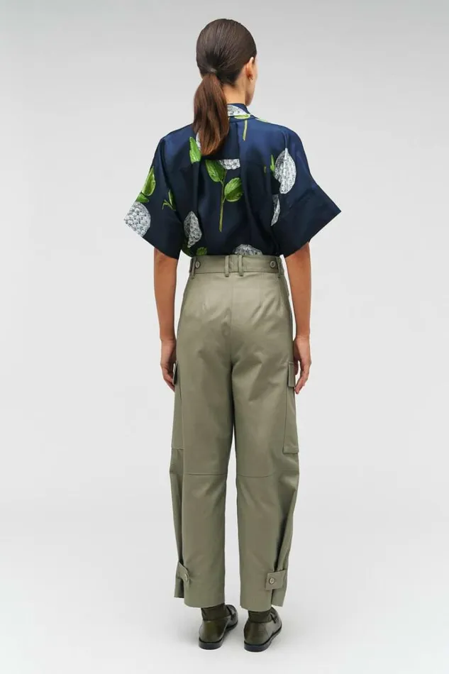 Oroton Pants Women Cargo Pant Sage