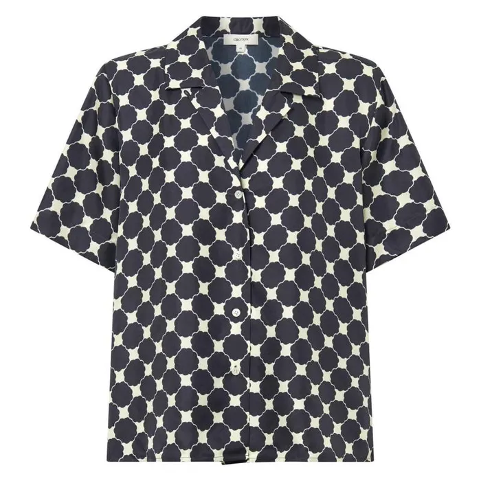 Oroton Sets Women Penny Flower Camp Shirt North Sea