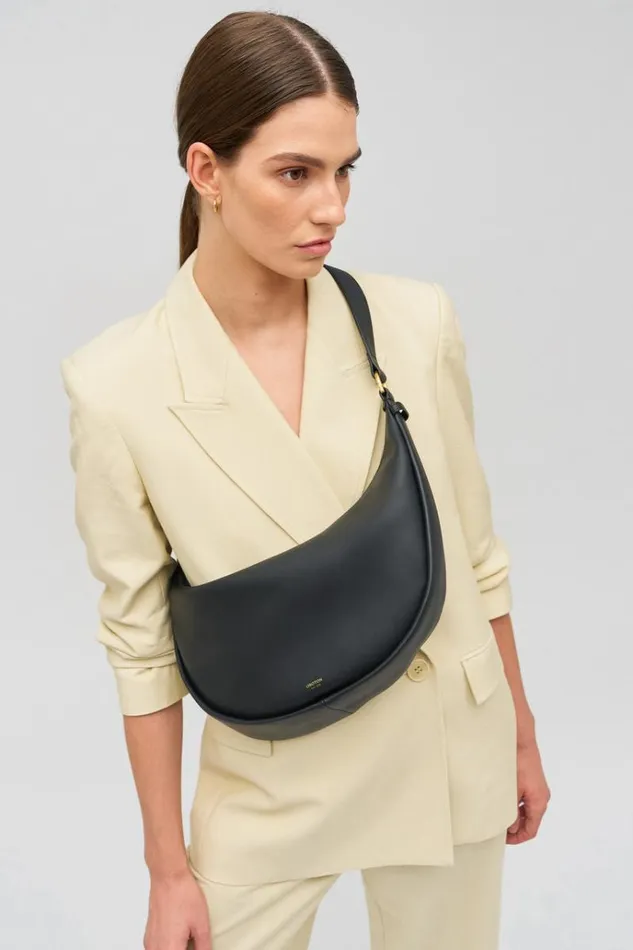 Oroton Shoulder Women Penny Hobo Black